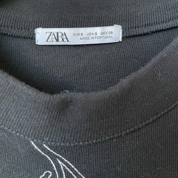 Zara Men’s Limited Edition Neon Print Black Green Cotton Tee Shirt - Picture 3 of 5